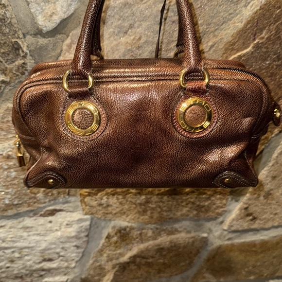 Authentic Etro Hand Bag  Brown PVC with lock and key EUC - Picture 13 of 17